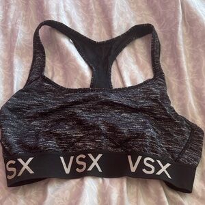 VSX Women's Charcoal and Black Sports Bra